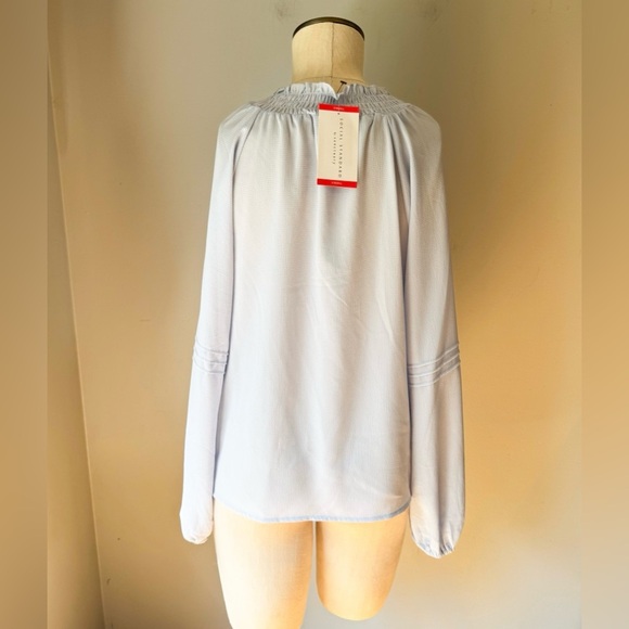 NWT Sanctuary Social Standard Tallie Sky Blue Peasant Boho Lightweight Top Sz XS - Picture 3 of 8